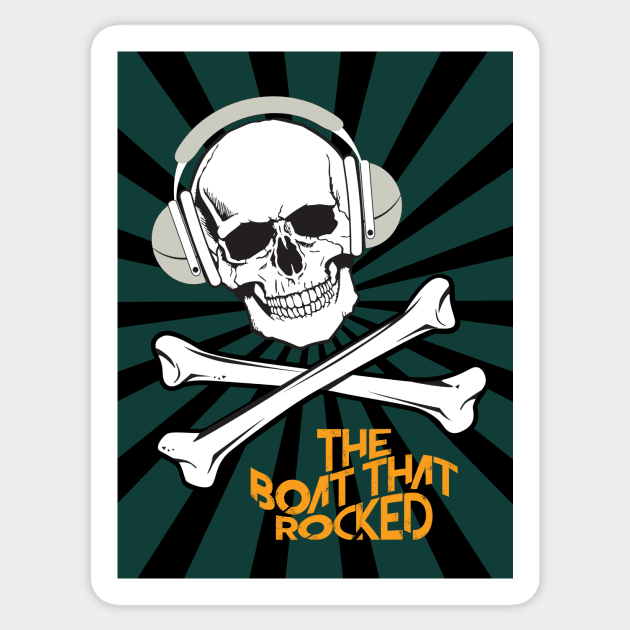 The Boat That Rocked - Alternative Movie Poster Sticker by MoviePosterBoy